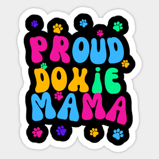 Proud Doxie Mama Sticker